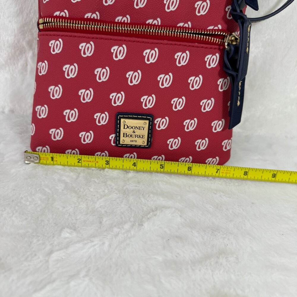 Dooney & Bourke Washington Nationals Crossbody Bag Red Triple Zip MLB - Picture 9 of 11